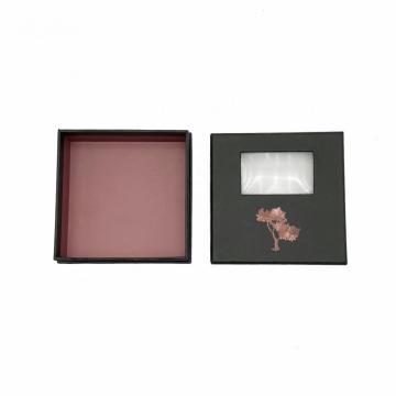 Custom Mini Black Clear PVC Window Paper Box