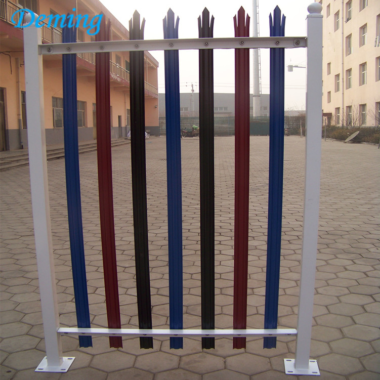 PVC coated white picket fence