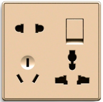 Electric wall 6 pin socket with switch