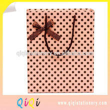 personality fancy brown dot paper gift bag