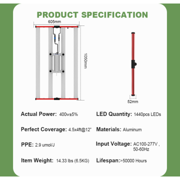 400W Spectrum Full Grow Bar dengan Samsung Diode