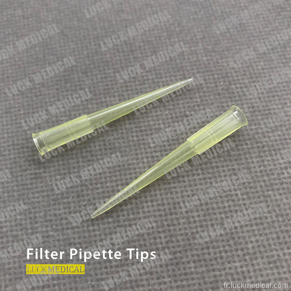 Astuce de filtre en plastique jetable 1000 ul / 200 ul