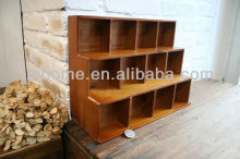 multiple shabby chic wood trapezoid shelf for wholesales