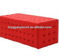 wood footstool sponge seat