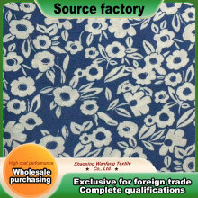 Lake blue base with small floral print