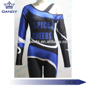 Fashion Design Asymmetrische Hals Jeugd Cheer Uniform