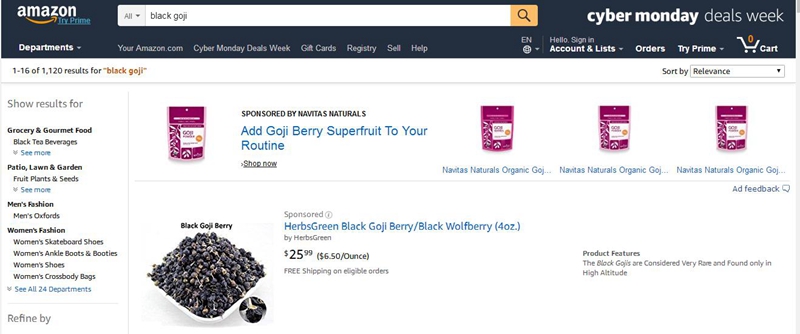 amazon black goji berry