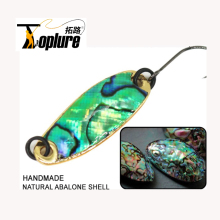 Zinc Alloy Handmade Natural Flashing Abalone Shell Jig Fishing Lures for Seabass