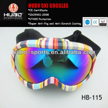 Colorful hot sale ski goggle tinted PC lens youth best selling snowboard goggle skiing