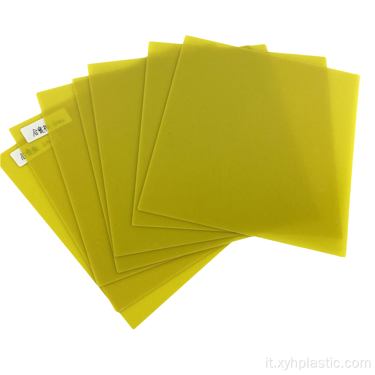 Foglio laminato in vetro epossidico giallo spessore 2 mm 3240