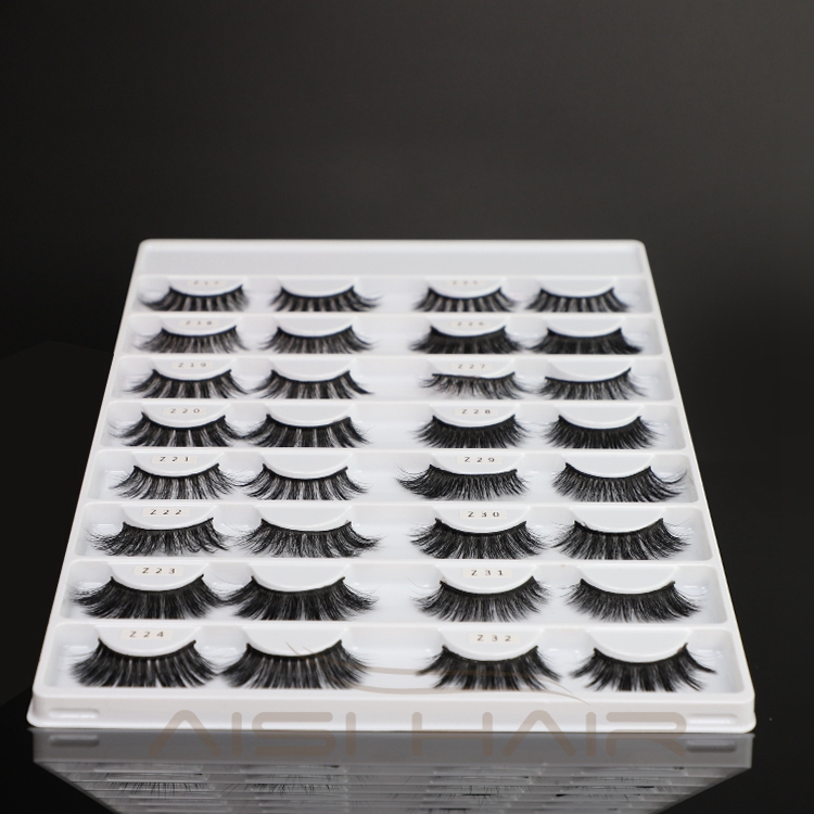 Aisi Hair 64 Styles False Lash Vendors Private Label Natural Long Black Synthetic Handmade Soft Fake Eyelashes