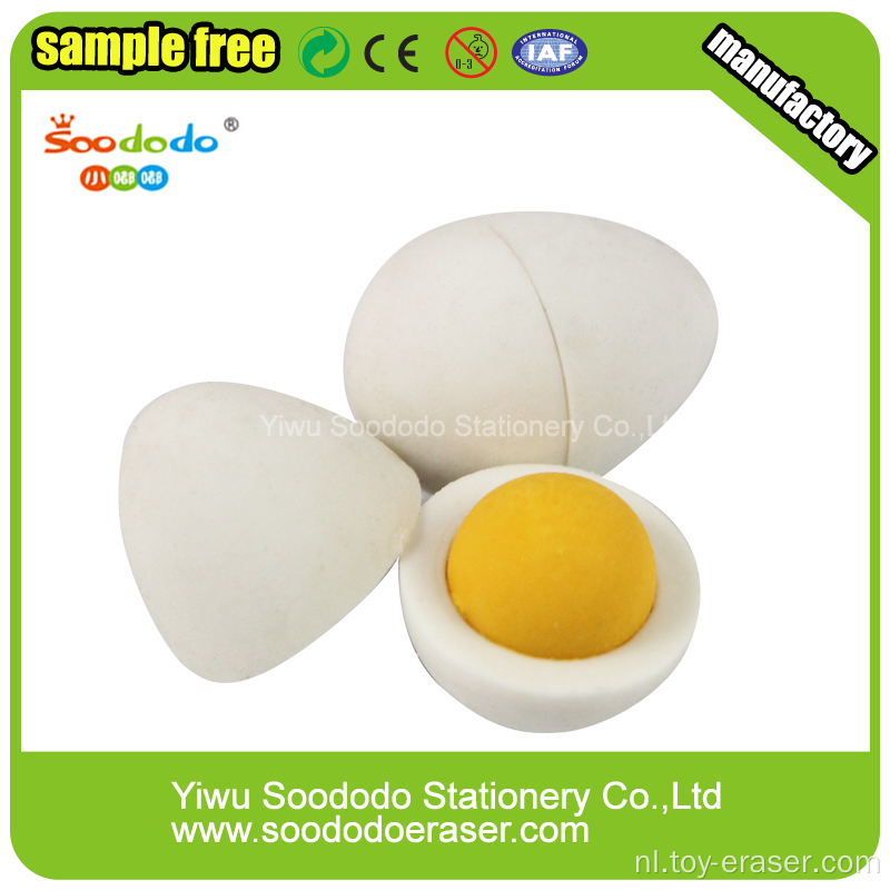 Egg 3D gum set, promotie briefpapier gum groep set