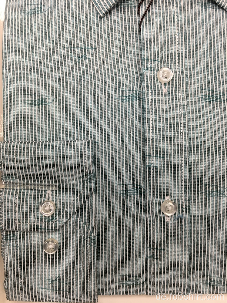 Garngefärbtes Langarm-Business-Shirt