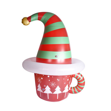 Dekorasi topi natal ornamen ornamen kustom pvc