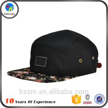 Flat Brim Blank 5 Panel Cap Wholesale