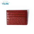 Custom Logo Ultra Slim Saffiano Leather Card Holder