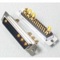 36W4 Straight Solder Στάνταρ τροφοδοσία D-SUB Connector Γυναίκα