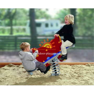 Équipement de terrain de jeu de ressort de deux côtés pour des enfants