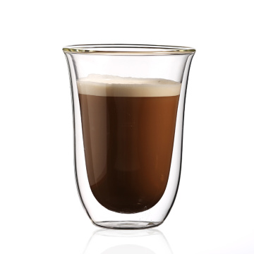 Verre borosilicaté personnalisé tasse à thé café tasse à double paroi en verre