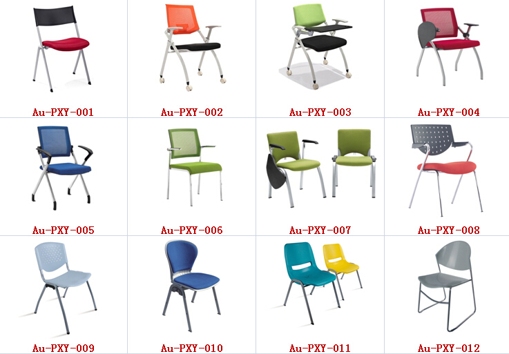 Wholesales Modern training room folding plastic student chair with writing pad