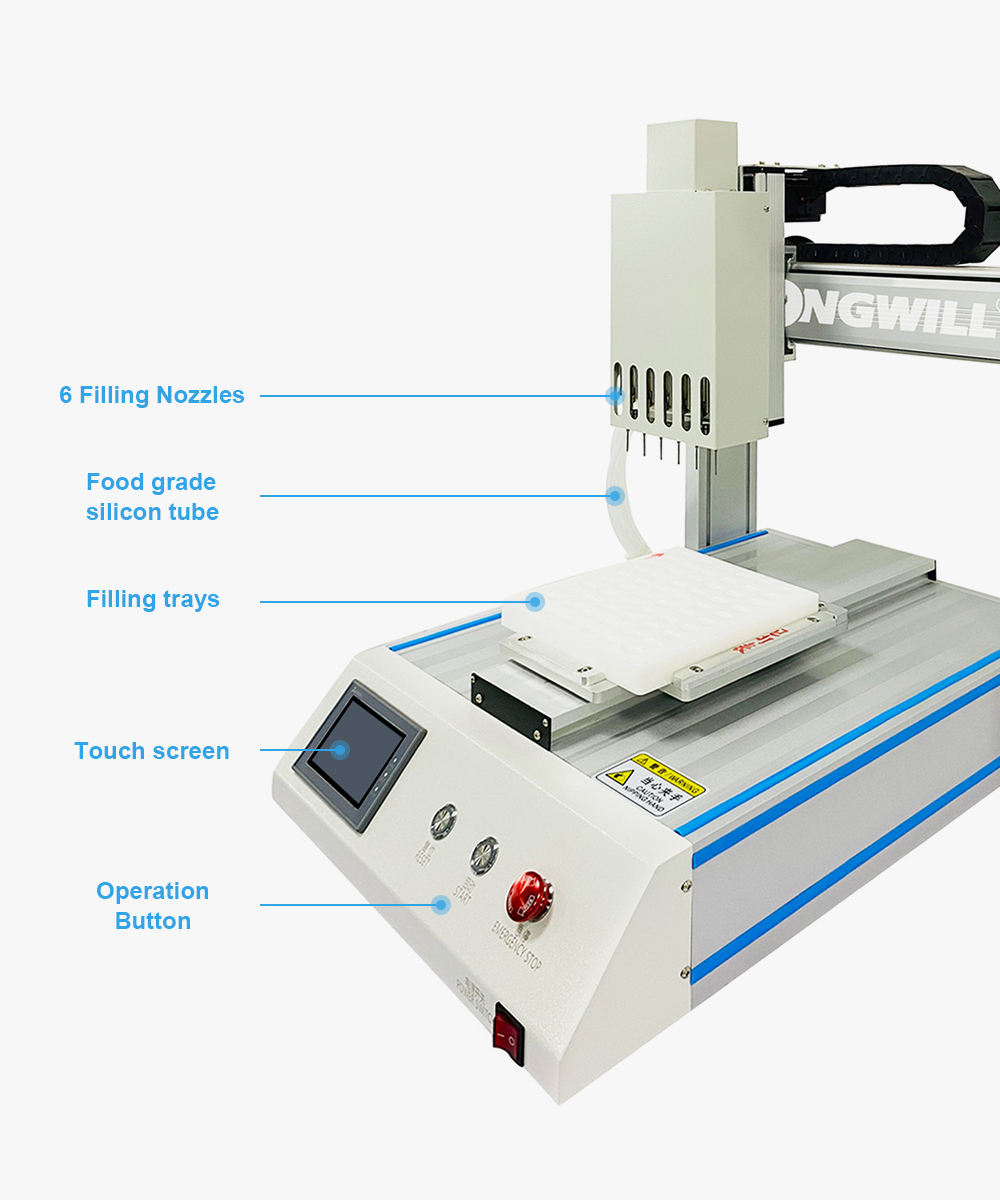 Machina de llenado de vape desechable de 6 cabezas 6 Heads Disposable vape filling machine