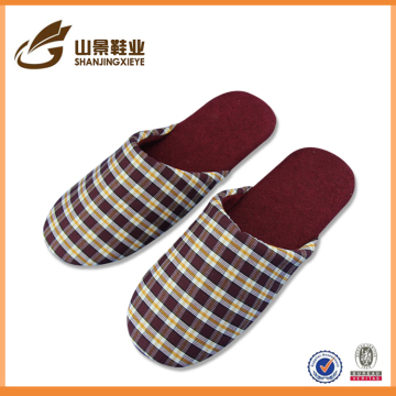 Ladies fashion shoe plaid dot sole house shoe for guests