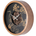 14 Inches Bird-pattern Rustic Gear Wall Clock