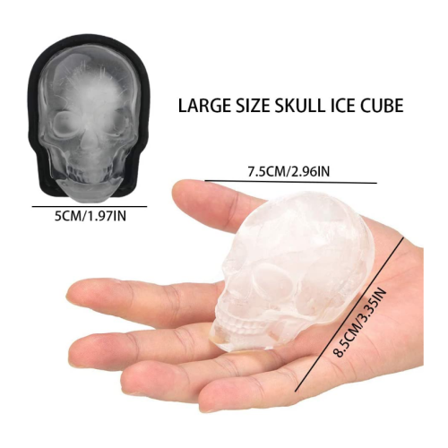 Benutzerdefinierte große 3D-Schädel-Silikon-Eiswürfel-Fächer