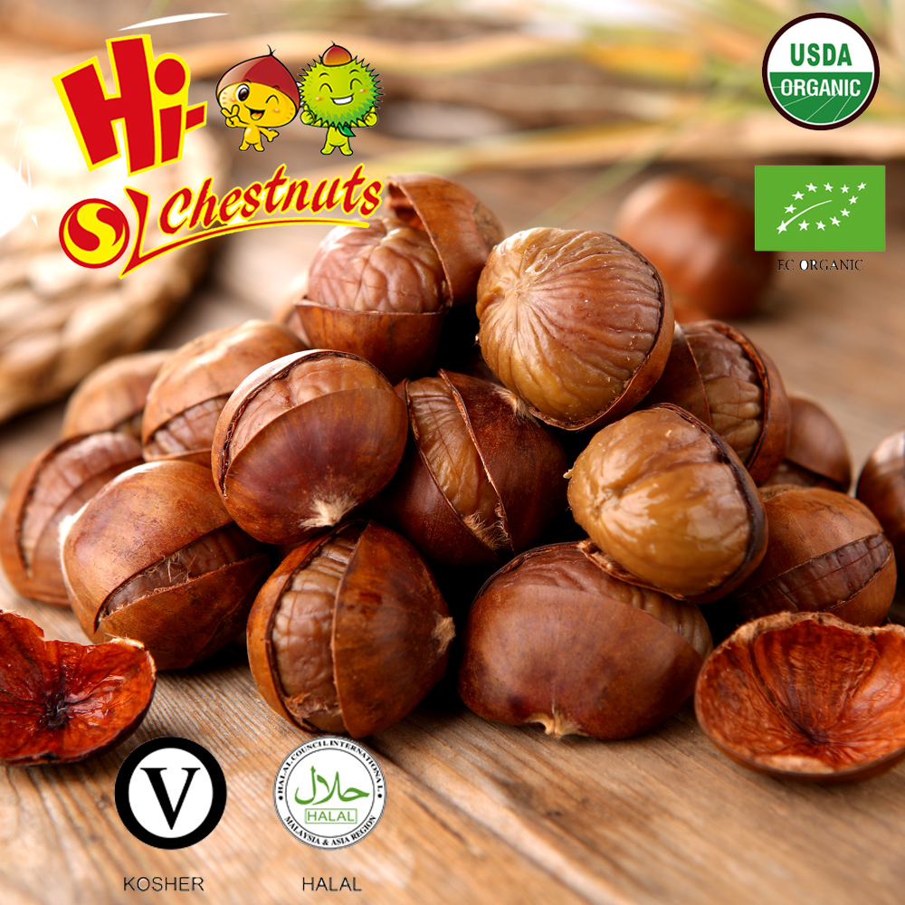 Organic snack ready to eat chestnuts--KOSHER FOOD