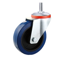 Industrial Treaded Stem Elastic Rubber Swivel Casters