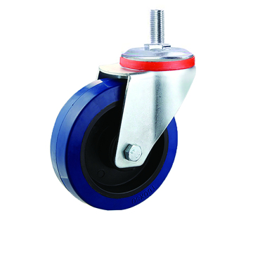 Industrial Treaded Stem Elastic Rubber Swivel Casters