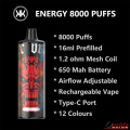 Großhandel KK Energy 8000 -Puffs Vape