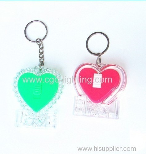 Heart Shape Keychain Flash Light 