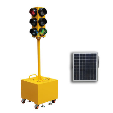 WDM Trolly solar mobile led traffic signal light