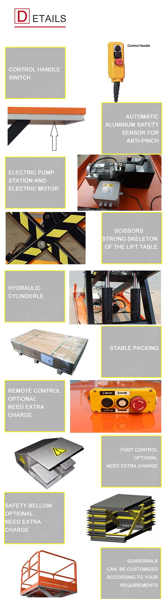 Roller Lifting Table Hydraulic Scissor Lift Table