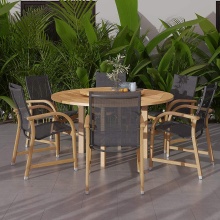 Eco-Friendly Durable Teak Leisure Patio Furniture Garden Dining Set