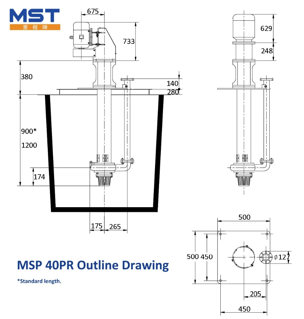 Mining industry Wear Resistant Rubber Lining Turbine Small Vertical Slurry Pump