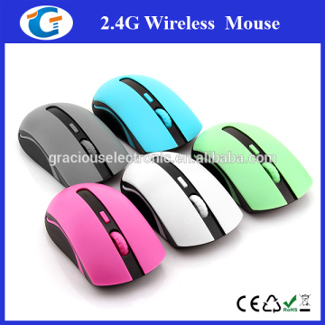 2.4Ghz custom color and logo printing wireless mouse for laptop pc