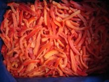 Frozen IQF Red Pepper Strips
