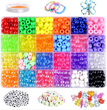 Seed Beads Pony Beads Kit for Jewelry Making