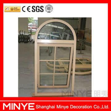 aluminum cheap casement window/french aluminum window/round top casement window