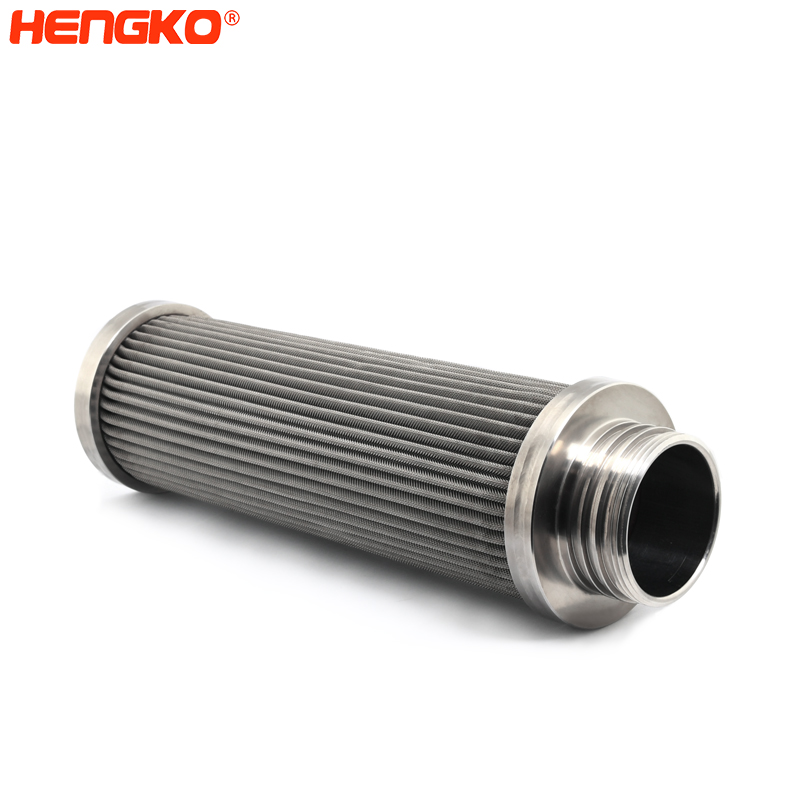 Stainless Steel  SS316 Sintered Mesh Filter Cartridges - Pleated Structure for Larger Filtering Surface