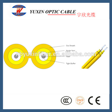 LSZH Or PVC Single Mode Duplex Zipcord Tight Buffer Indoor Fiber Optic Cable