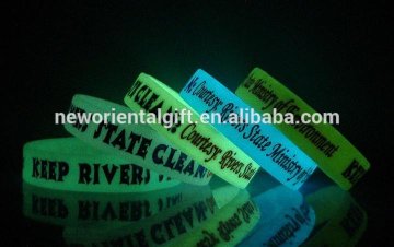 half inch glow in the dark silicone wristband