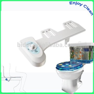 Bidet with cover and seat, two pieces connector adapter