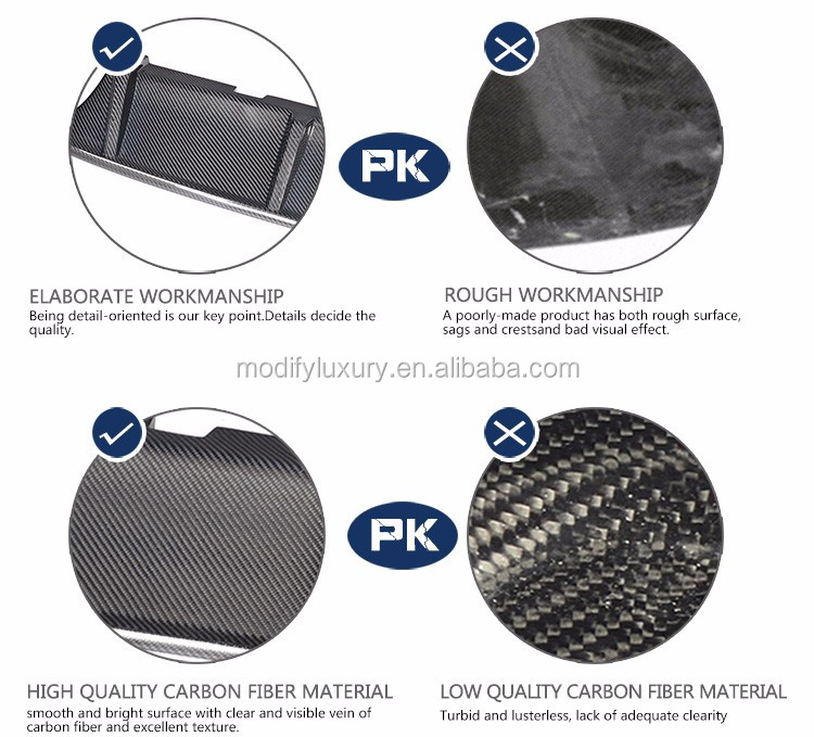 Modify Luxury Carbon Fiber Rear Diffuser for VW GOLF 7 MK7