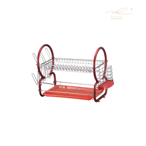 Rust-resistant 2 tier dish drainer