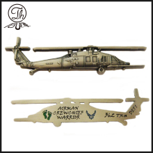 Custom made Gunship challenge coins logo