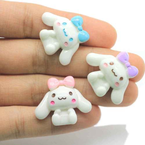 Kawaii Cartoon Dog Flatback Resin Cabochons ozdoby do wystroju telefonu Scrapbooking na akcesoria do kokardek do włosów