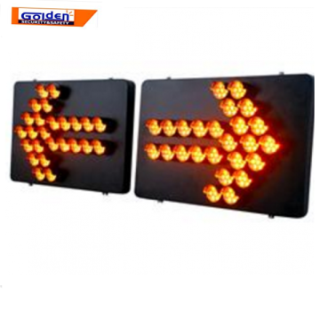 Yellow Led flashing warning arrow signal traffic advisor light
